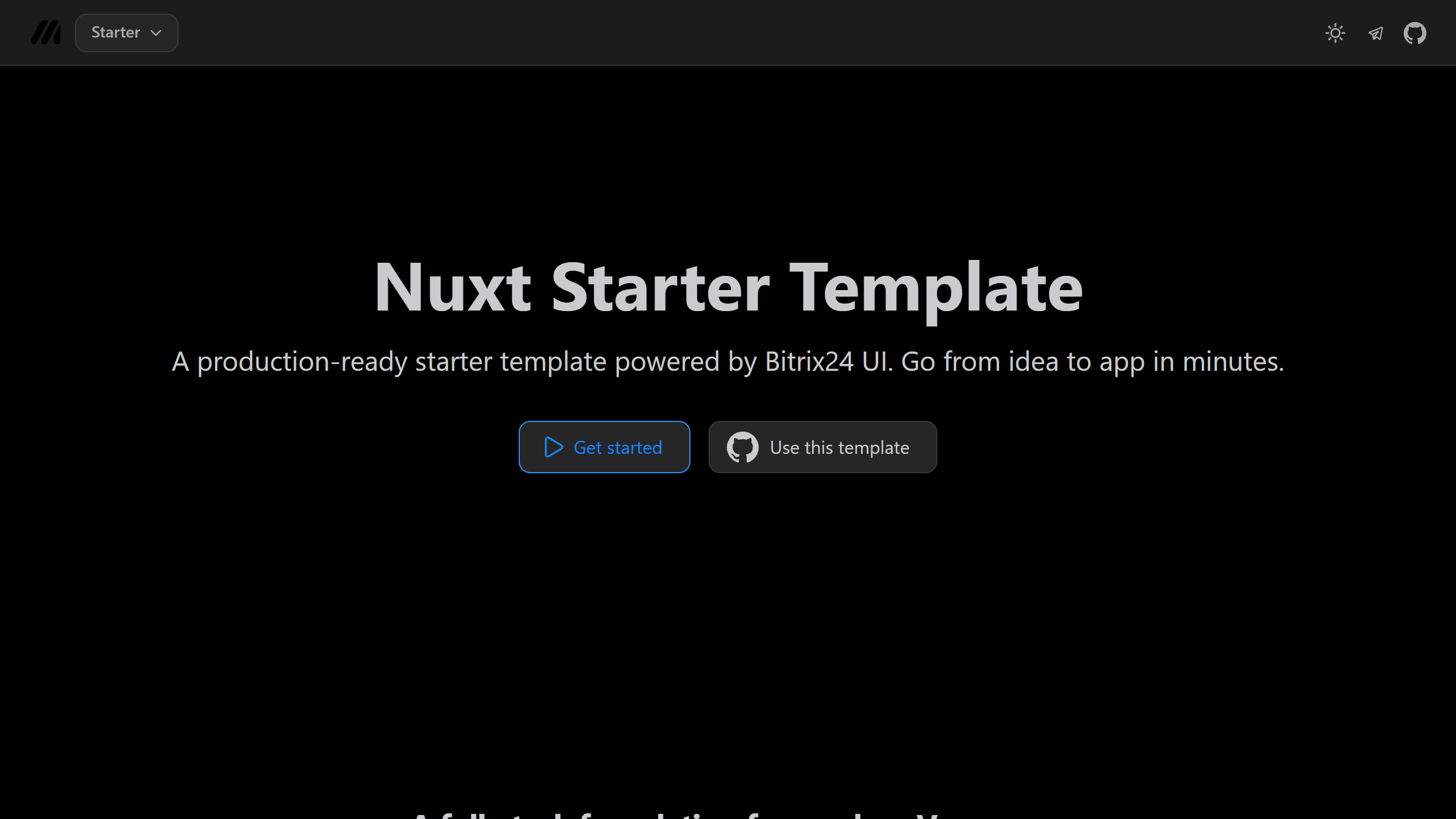 Template Starter screenshot