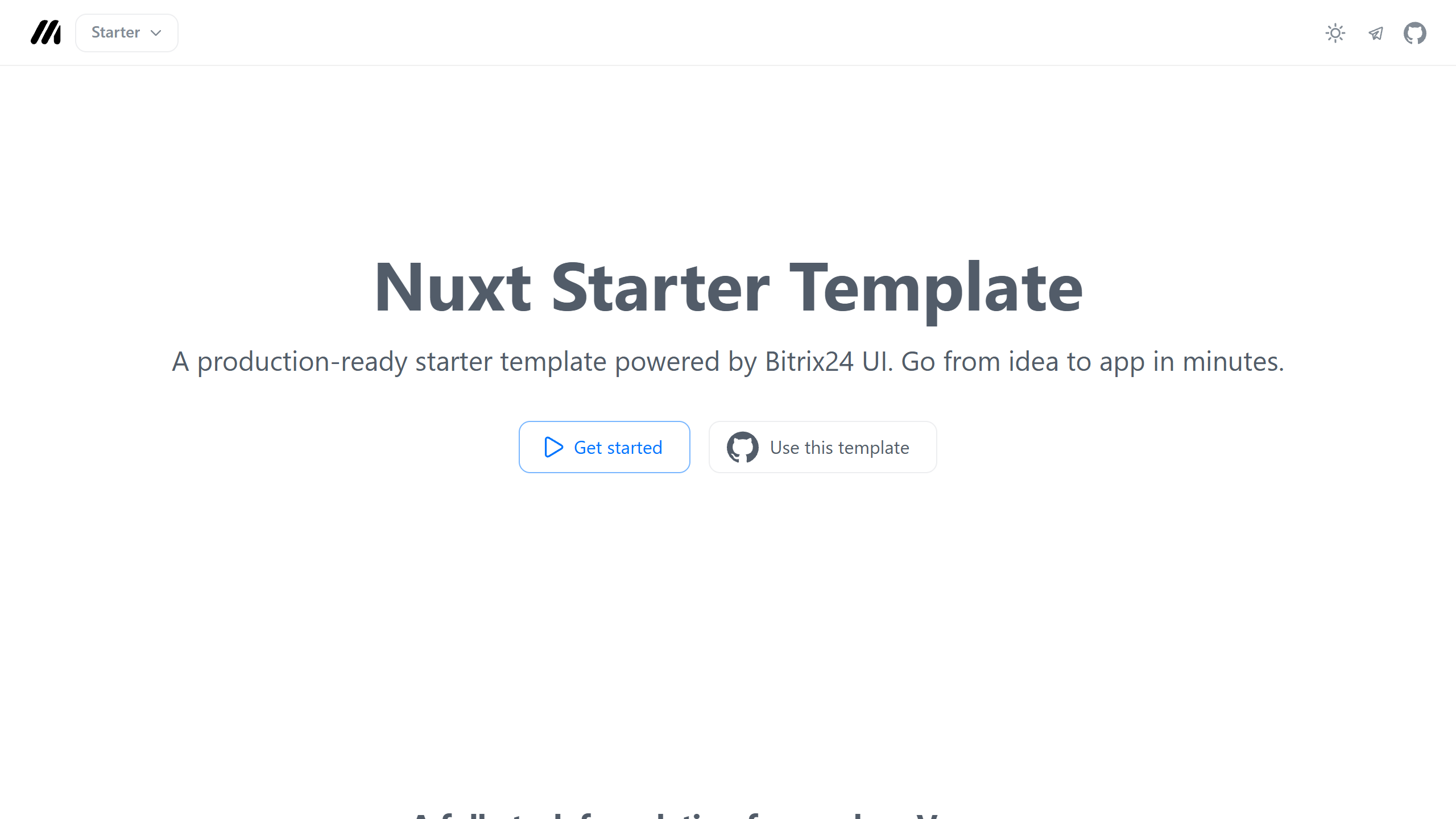 Template Starter screenshot