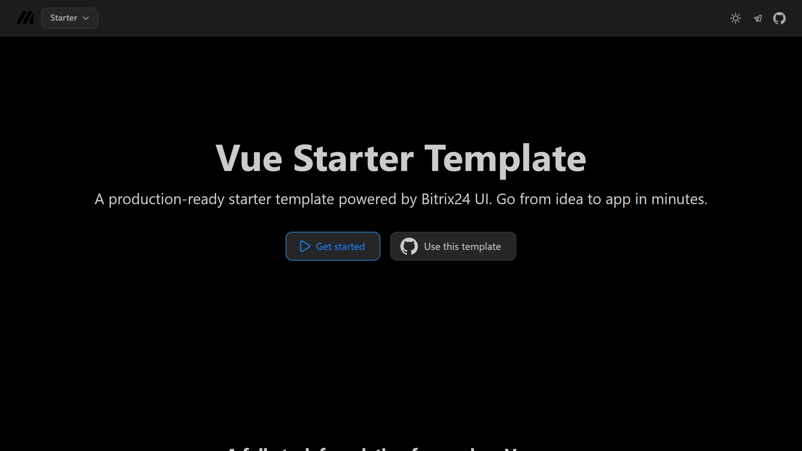 Template Starter screenshot