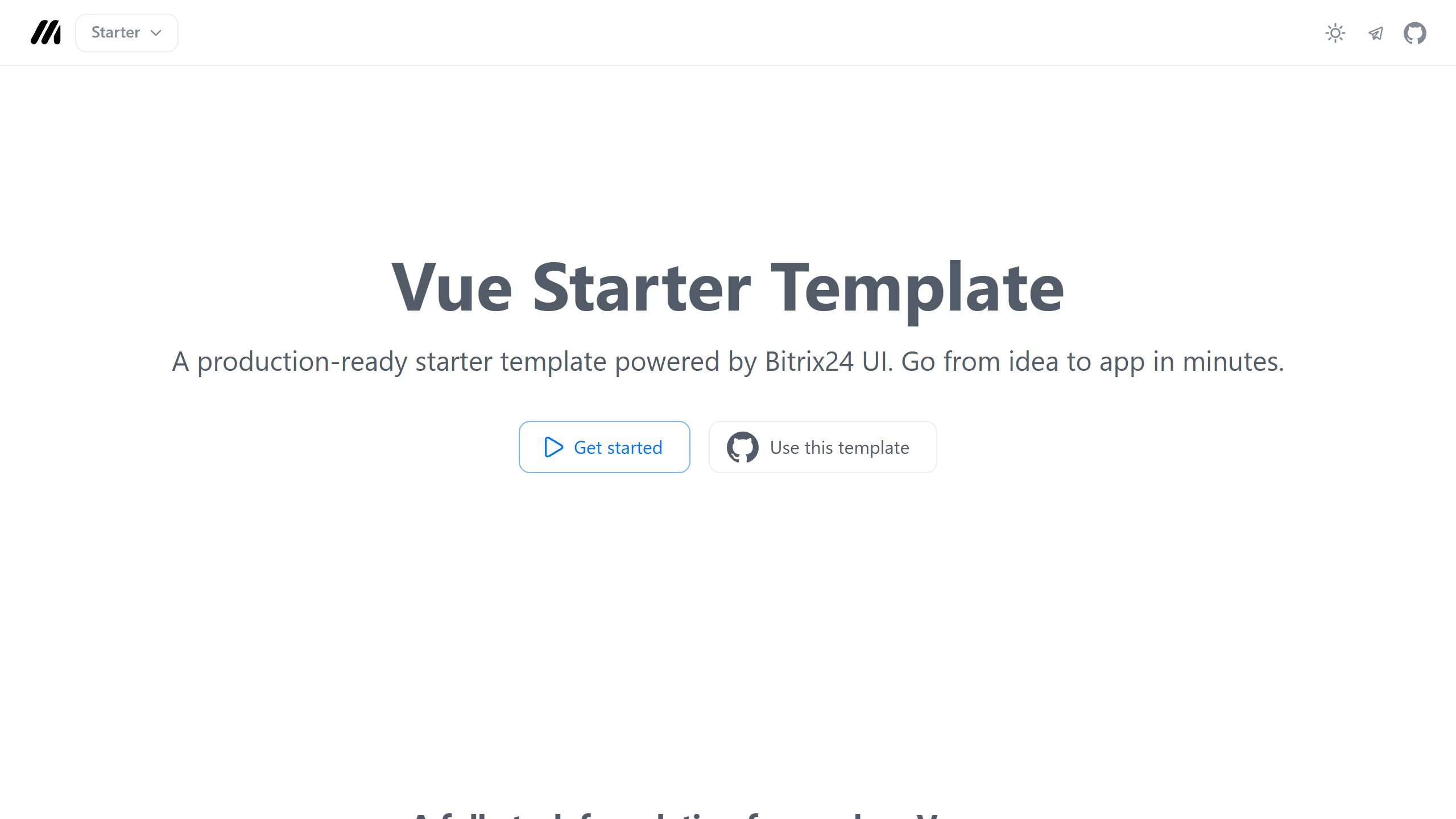 Template Starter screenshot